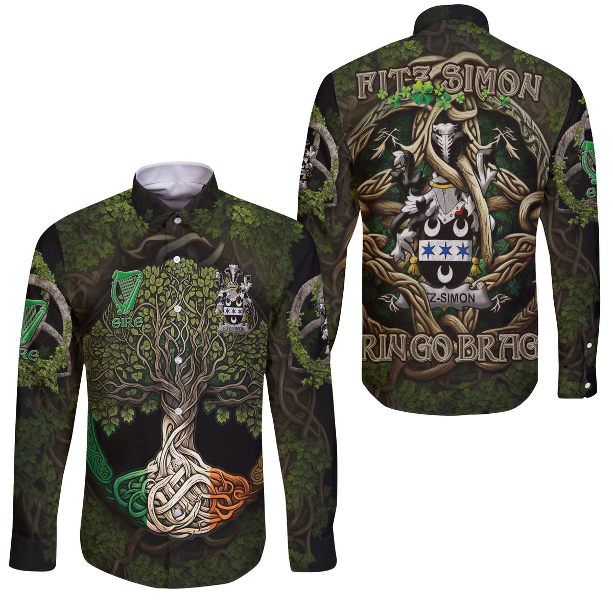 Fitz Simon Long Sleeve Button Shirts Ireland Is My Root Style