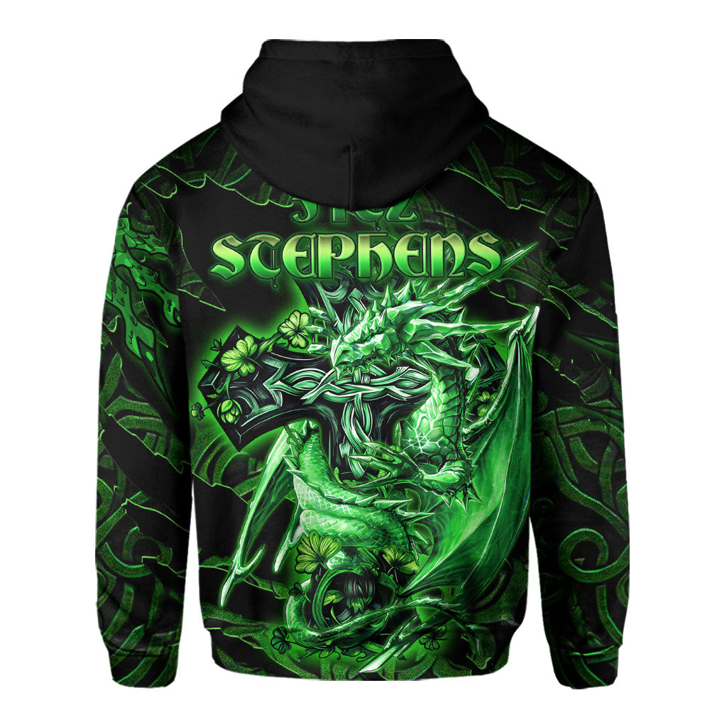 Fitz Stephens Hoodies Celtic Cross And Dragon Style