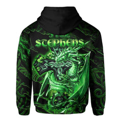 Fitz Stephens Hoodies Celtic Cross And Dragon Style