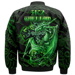 Fitz William Bomber Jackets Celtic Cross And Dragon Style