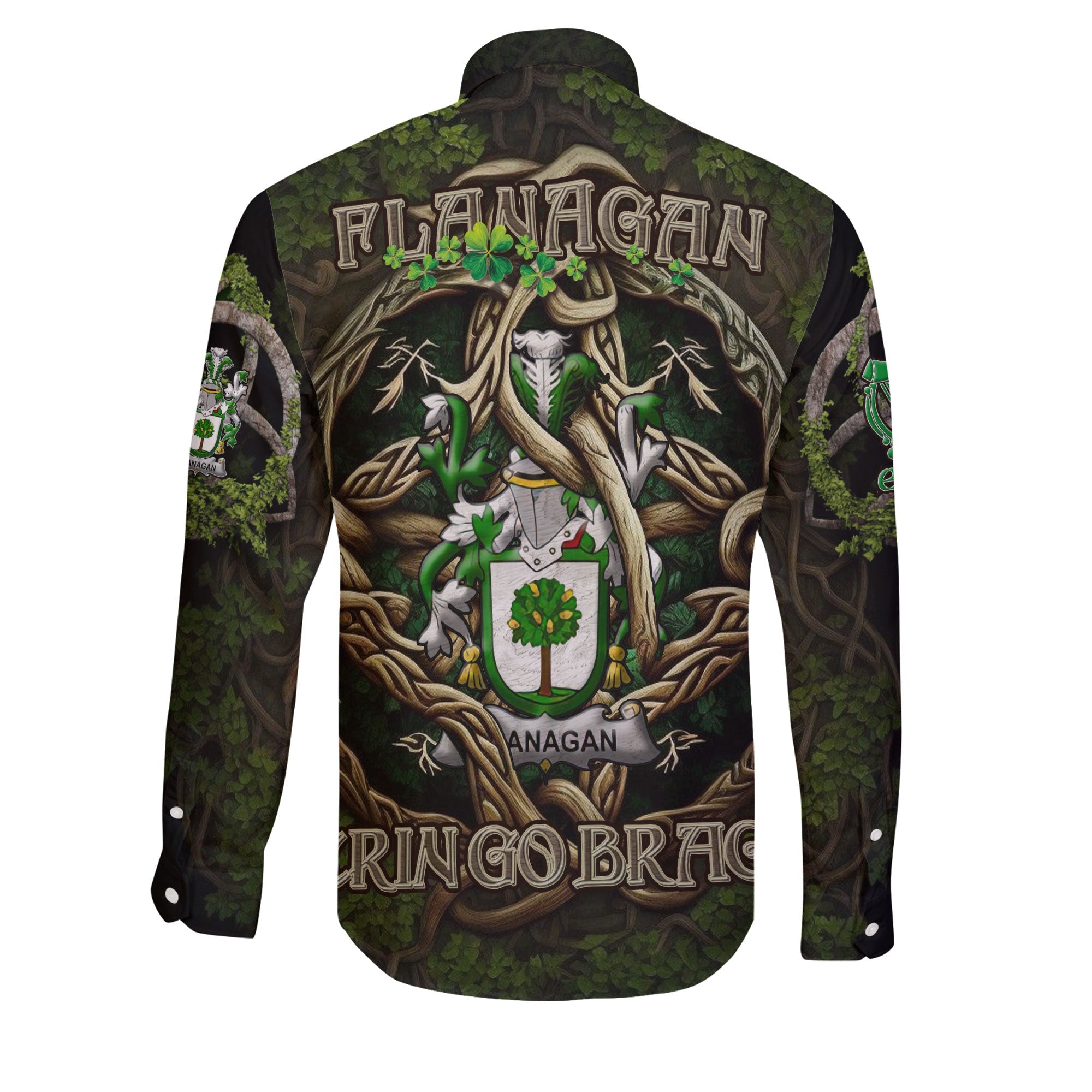 Flanagan or O Flanagan Long Sleeve Button Shirts Ireland Is My Root Style