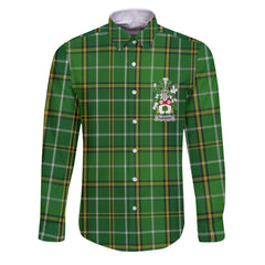 Flannery or O Flannery Long Sleeve Button Shirts Crest And National Plaid Style