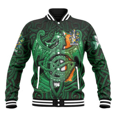 Fleury Baseball Jackets The Green Dragon Of Ireland Style