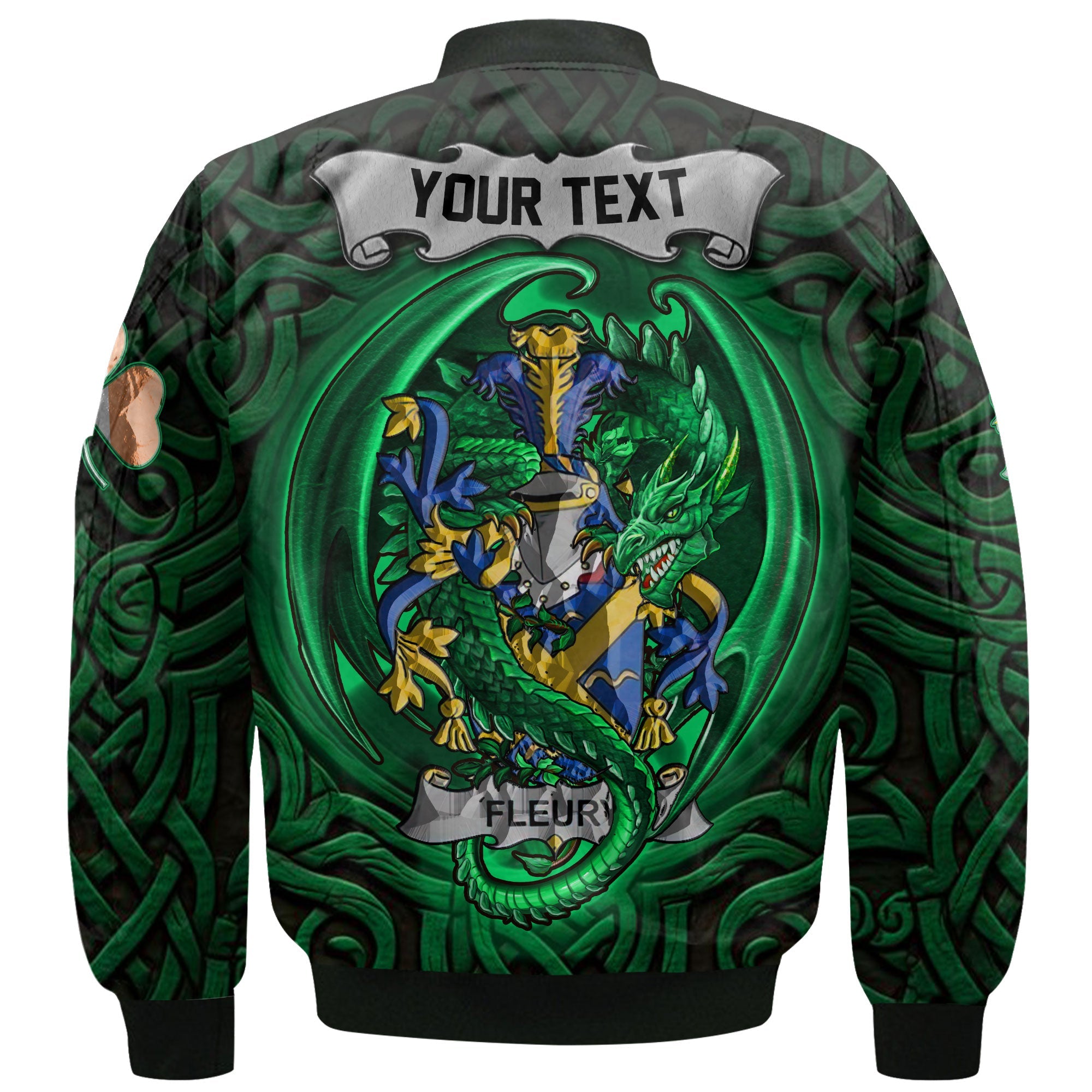 Fleury Bomber Jackets The Green Dragon Of Ireland Style