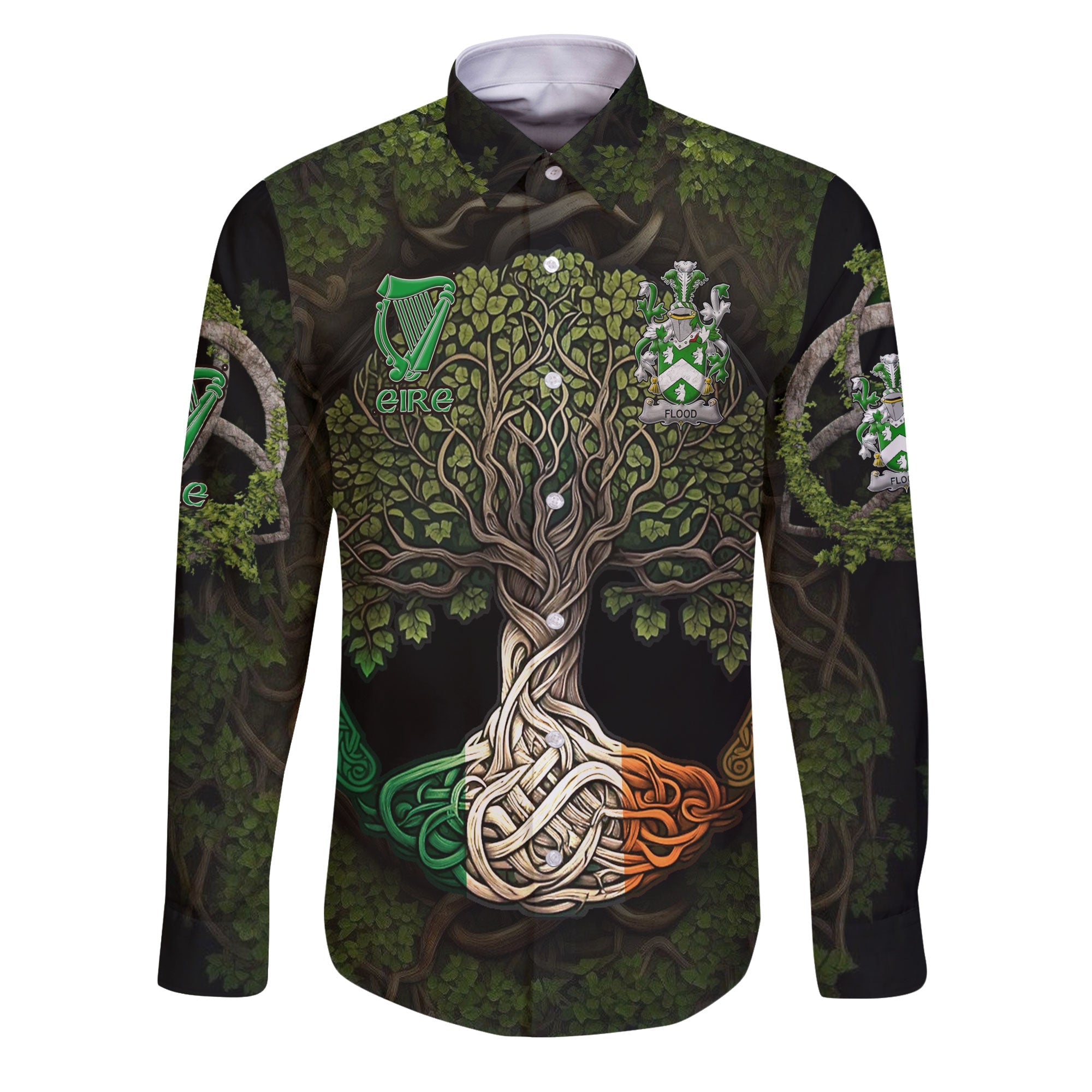 Flood Long Sleeve Button Shirts Ireland Is My Root Style