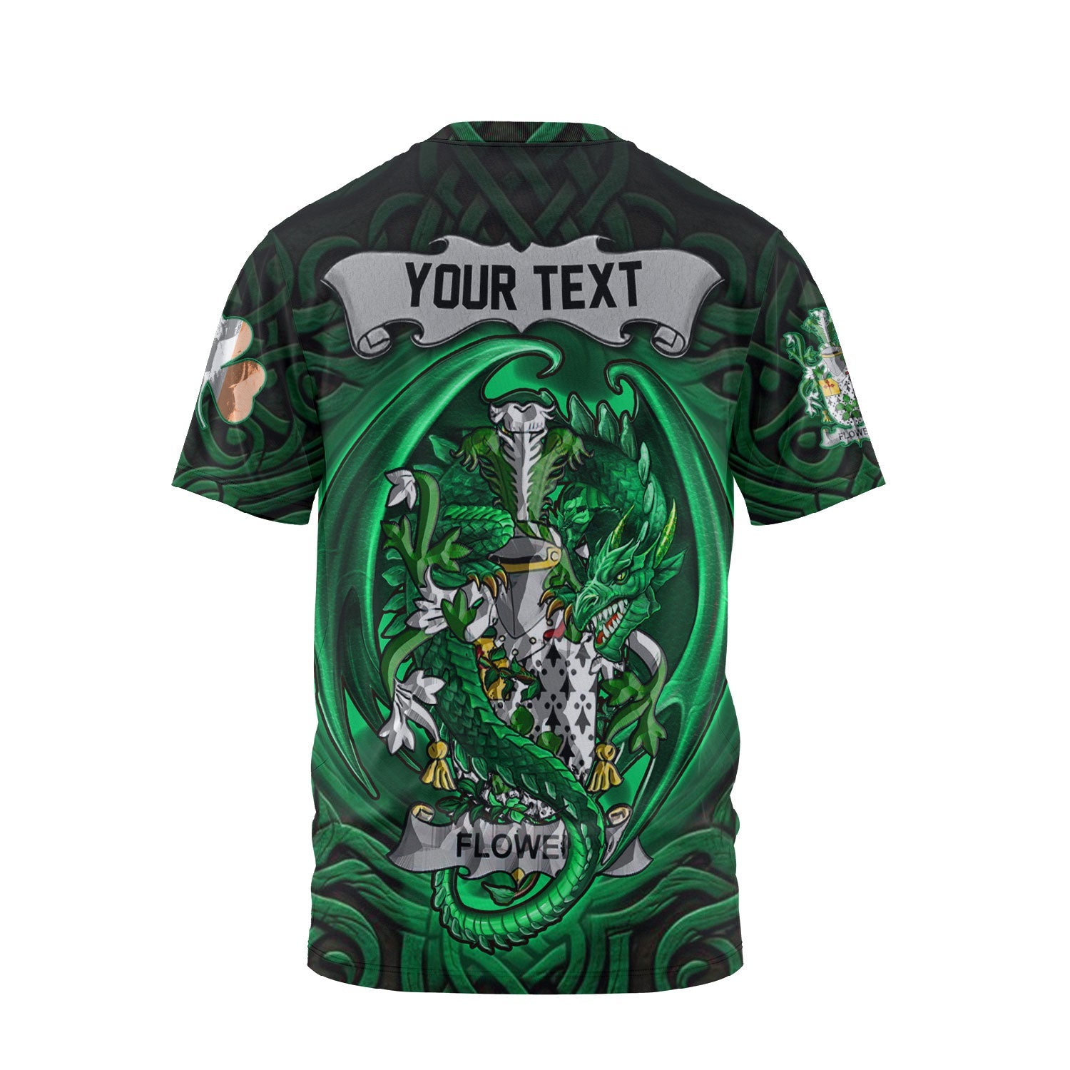 Flower T-Shirts The Green Dragon Of Ireland Style