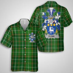 Flynn or O Flynn Hawaiian Shirts Crest And National Plaid Style