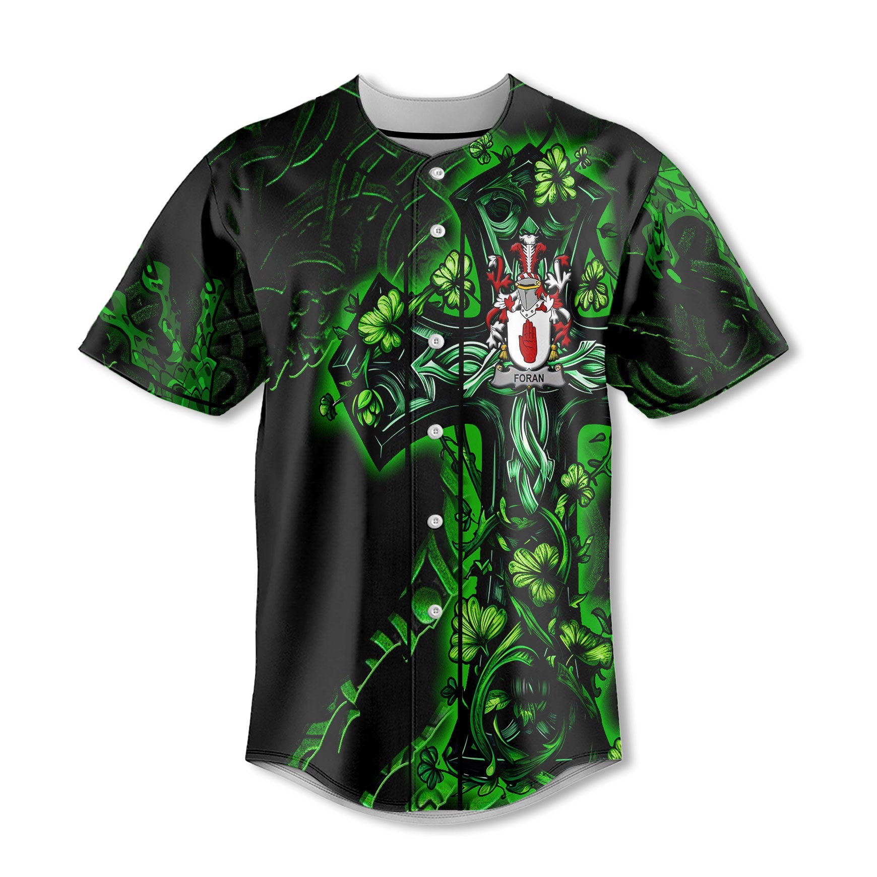 Foran or O Foran Baseball Jerseys Celtic Cross And Dragon Style