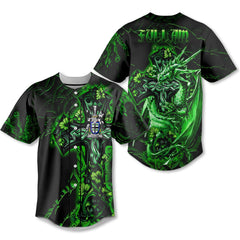 Fullam Baseball Jerseys Celtic Cross And Dragon Style