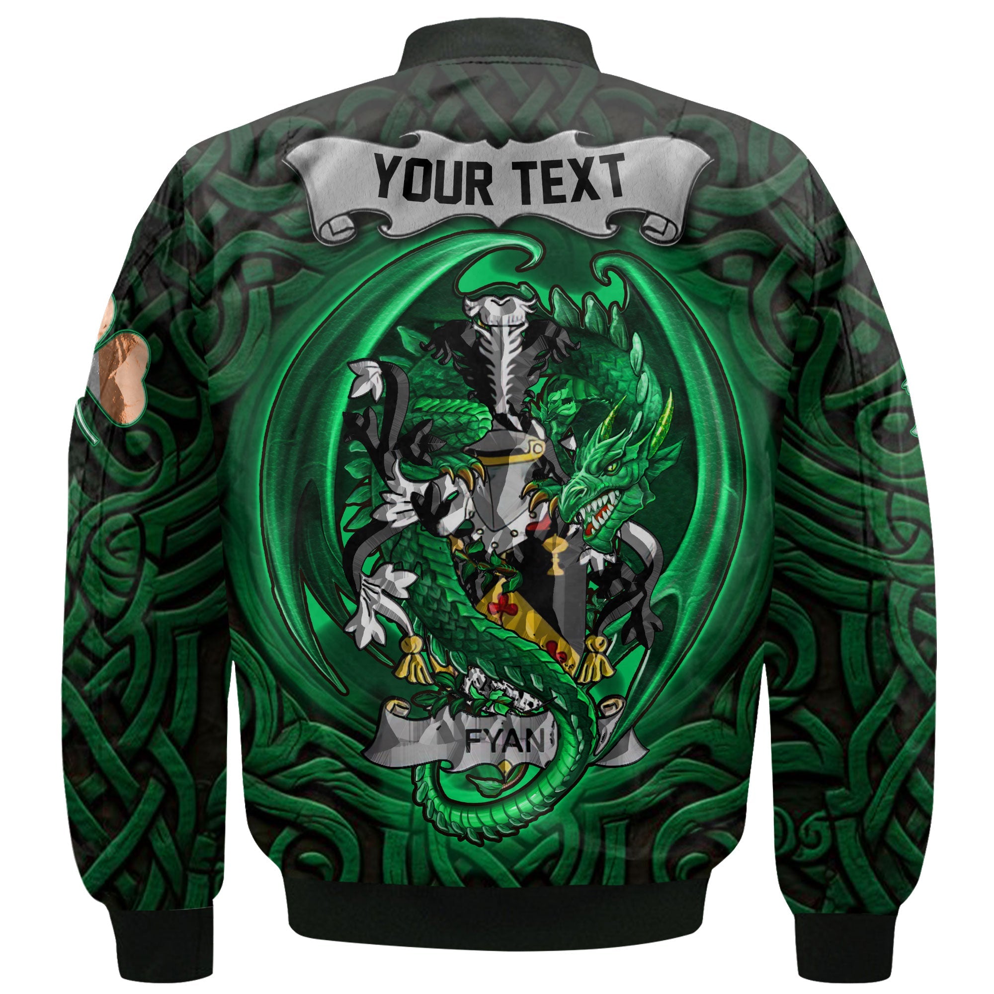 Fyan or Faghan Bomber Jackets The Green Dragon Of Ireland Style