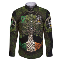 Fyan or Faghan Long Sleeve Button Shirts Ireland Is My Root Style