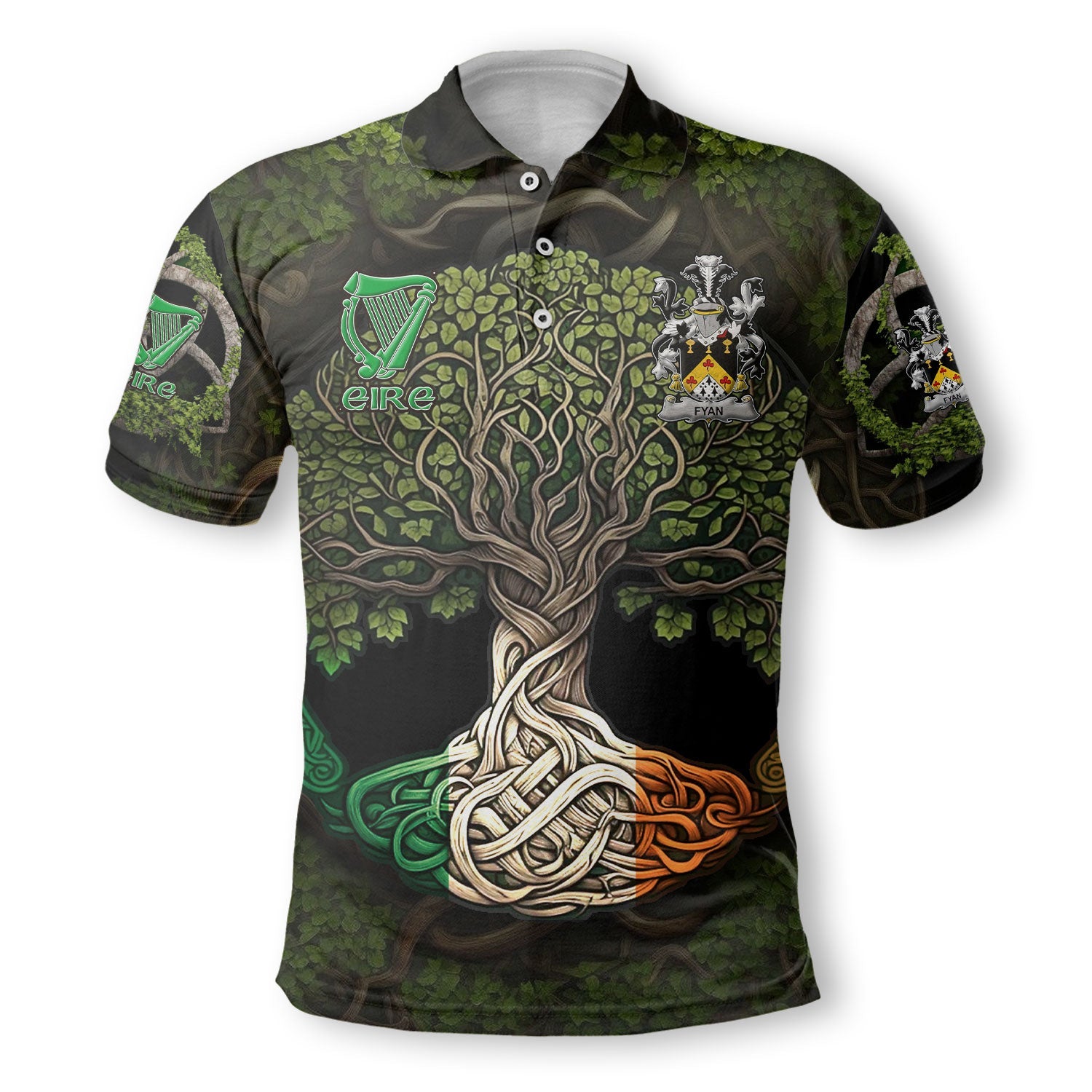 Fyan or Faghan Polo Shirts Ireland Is My Root Style