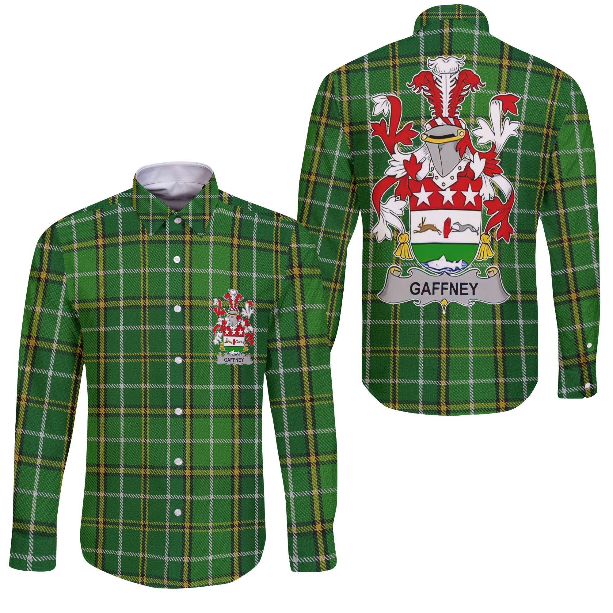 Gaffney Long Sleeve Button Shirts Crest And National Plaid Style