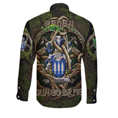 Gahan or McGahan Long Sleeve Button Shirts Ireland Is My Root Style