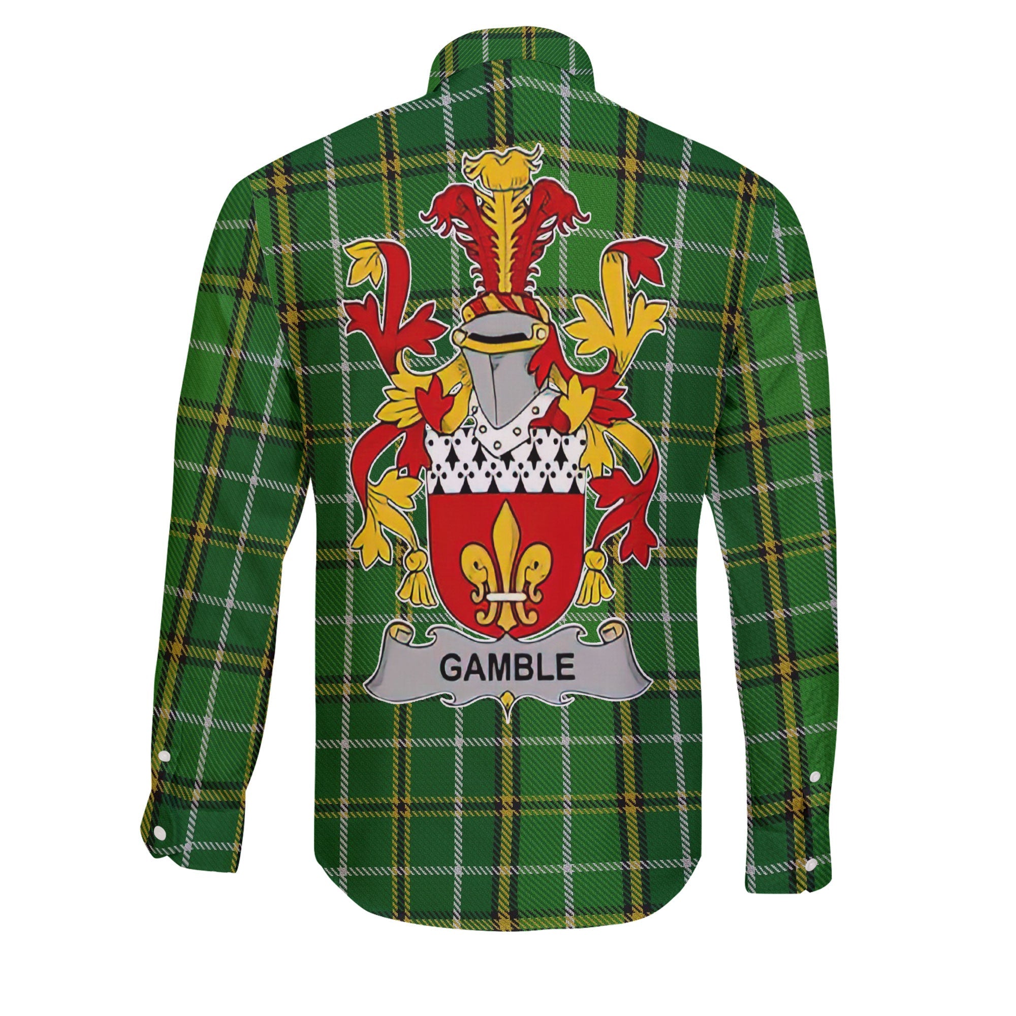 Gamble Long Sleeve Button Shirts Crest And National Plaid Style