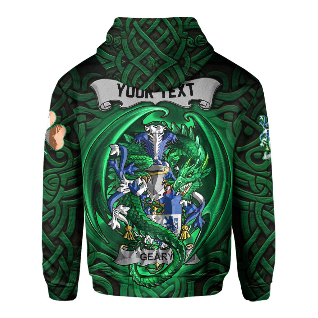 Geary or O Geary Hoodies The Green Dragon Of Ireland Style