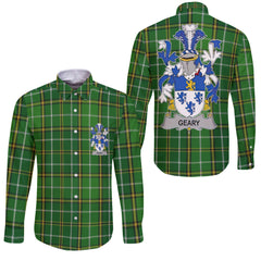 Geary or O Geary Long Sleeve Button Shirts Crest And National Plaid Style
