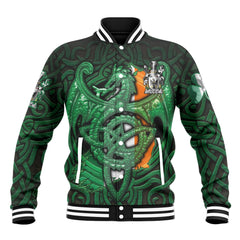 Gernon or Garland Baseball Jackets The Green Dragon Of Ireland Style