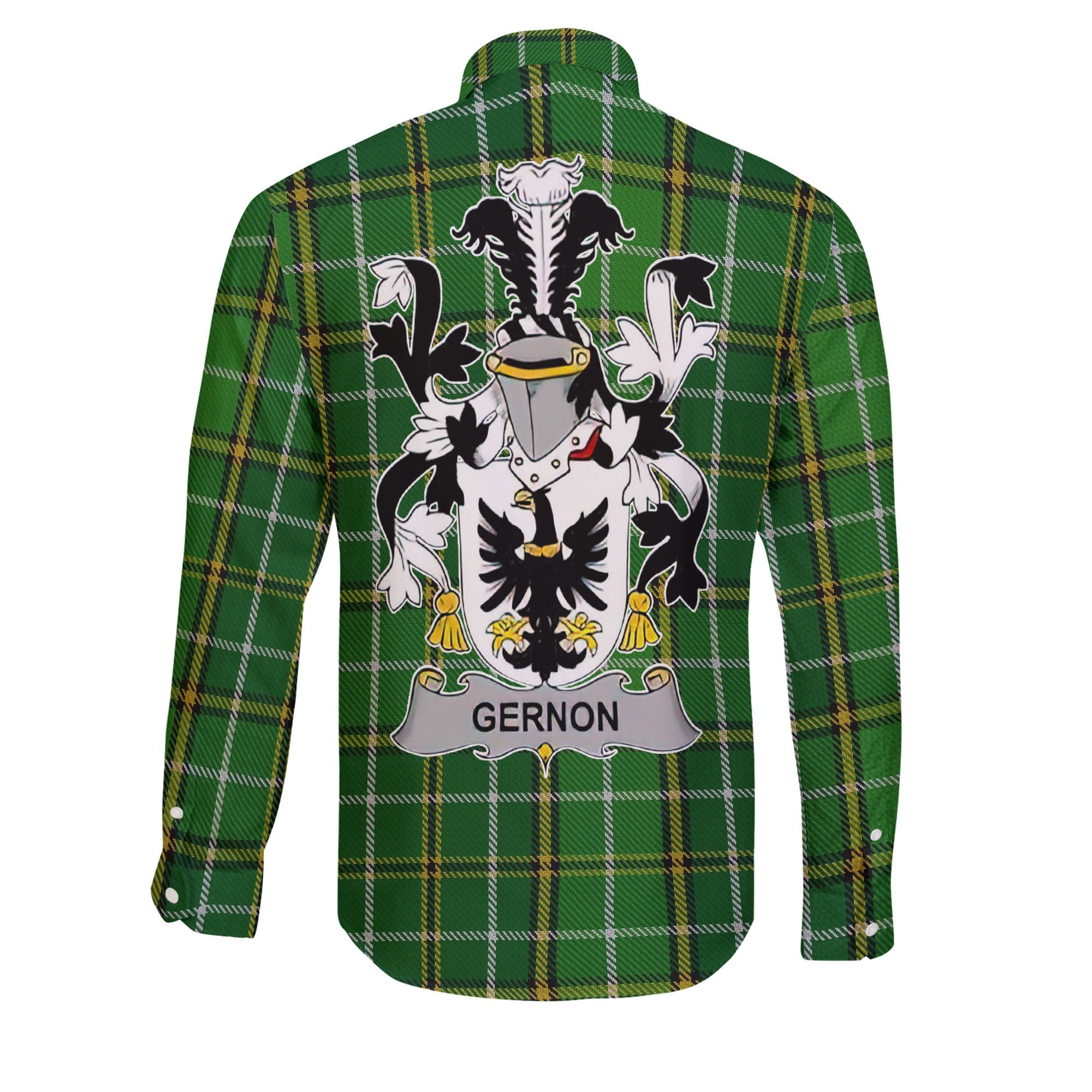 Gernon or Garland Long Sleeve Button Shirts Crest And National Plaid Style