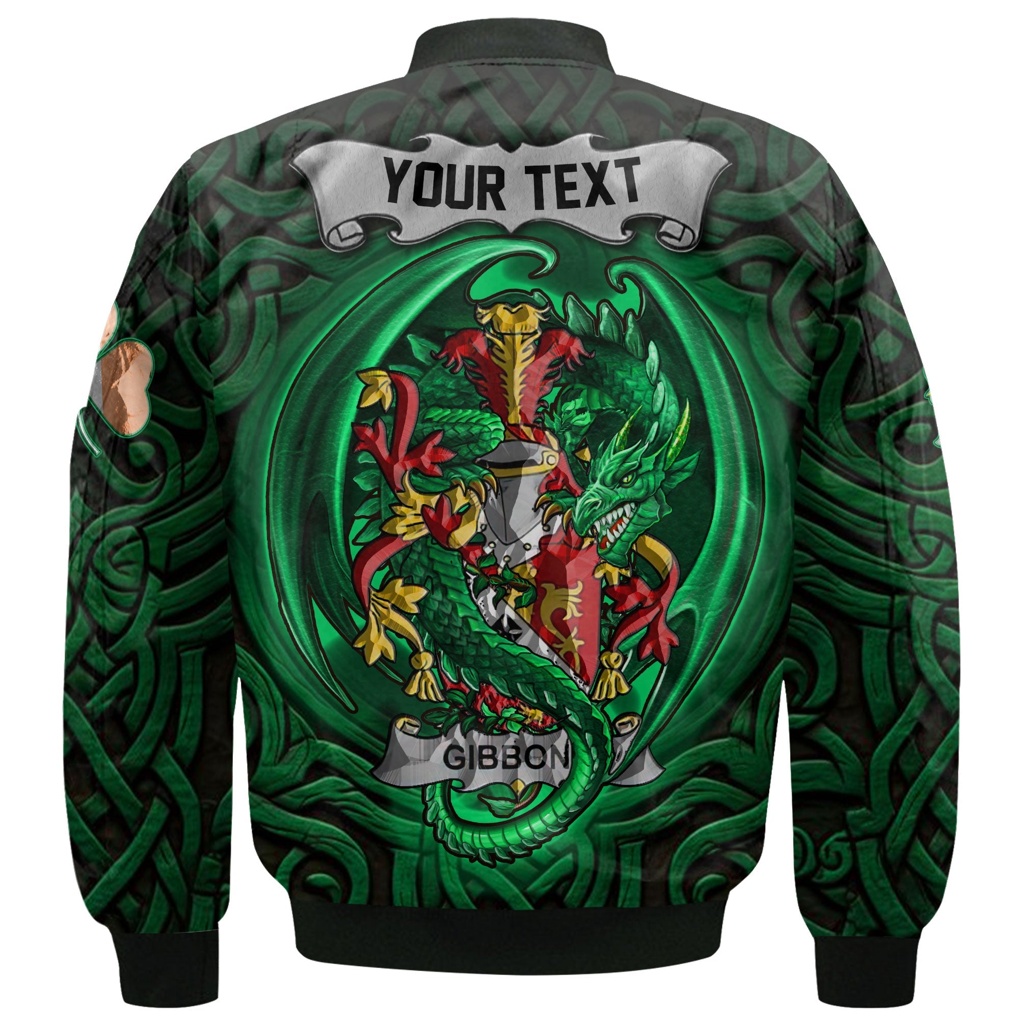 Gibbons or McGibbons Bomber Jackets The Green Dragon Of Ireland Style