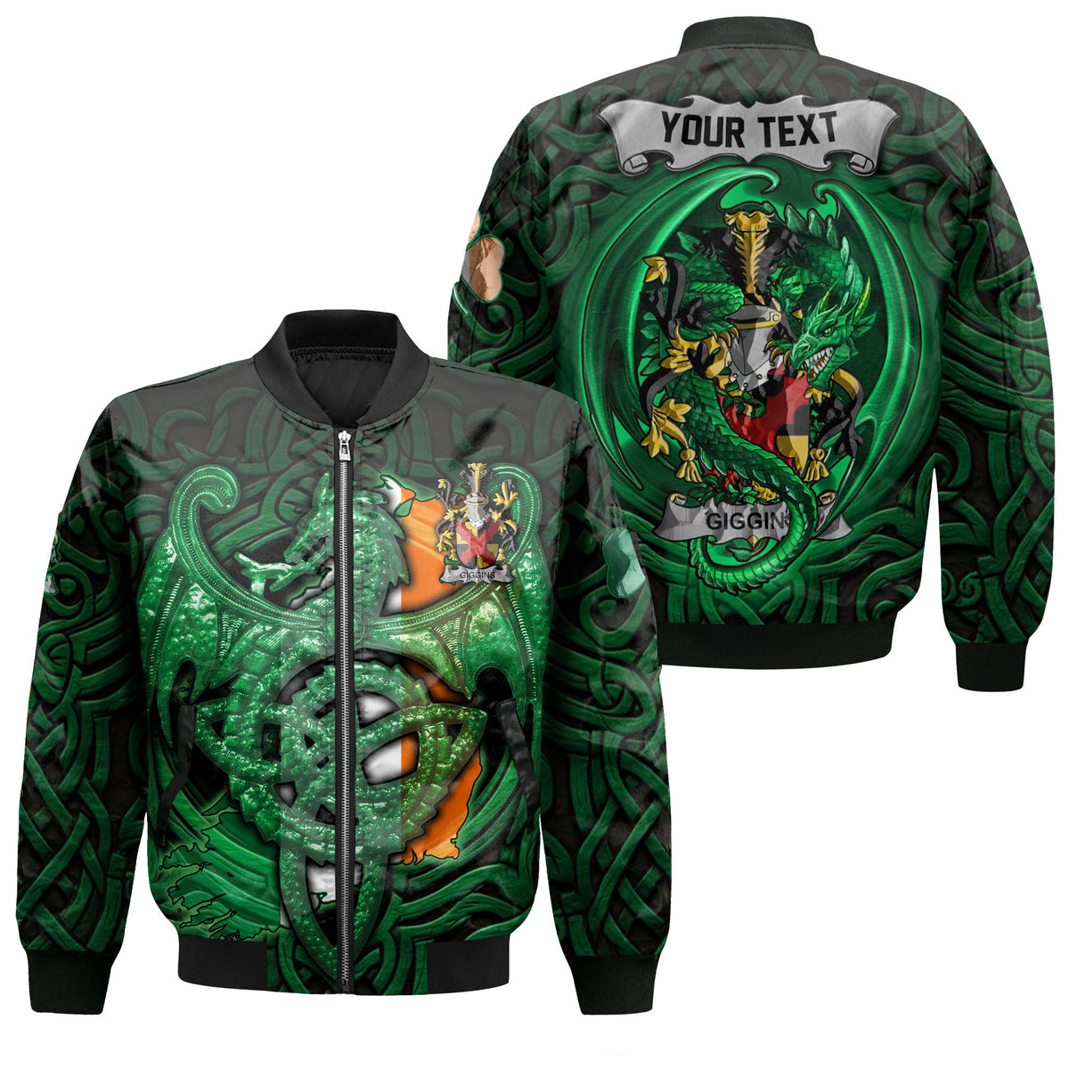 Giggins Bomber Jackets The Green Dragon Of Ireland Style