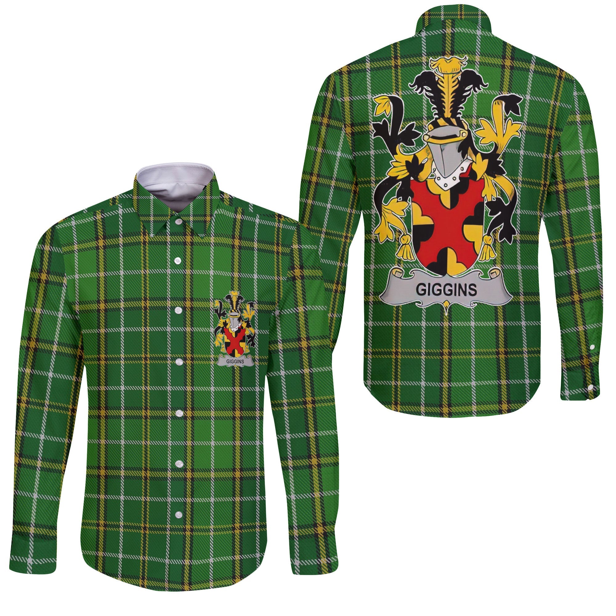 Giggins Long Sleeve Button Shirts Crest And National Plaid Style