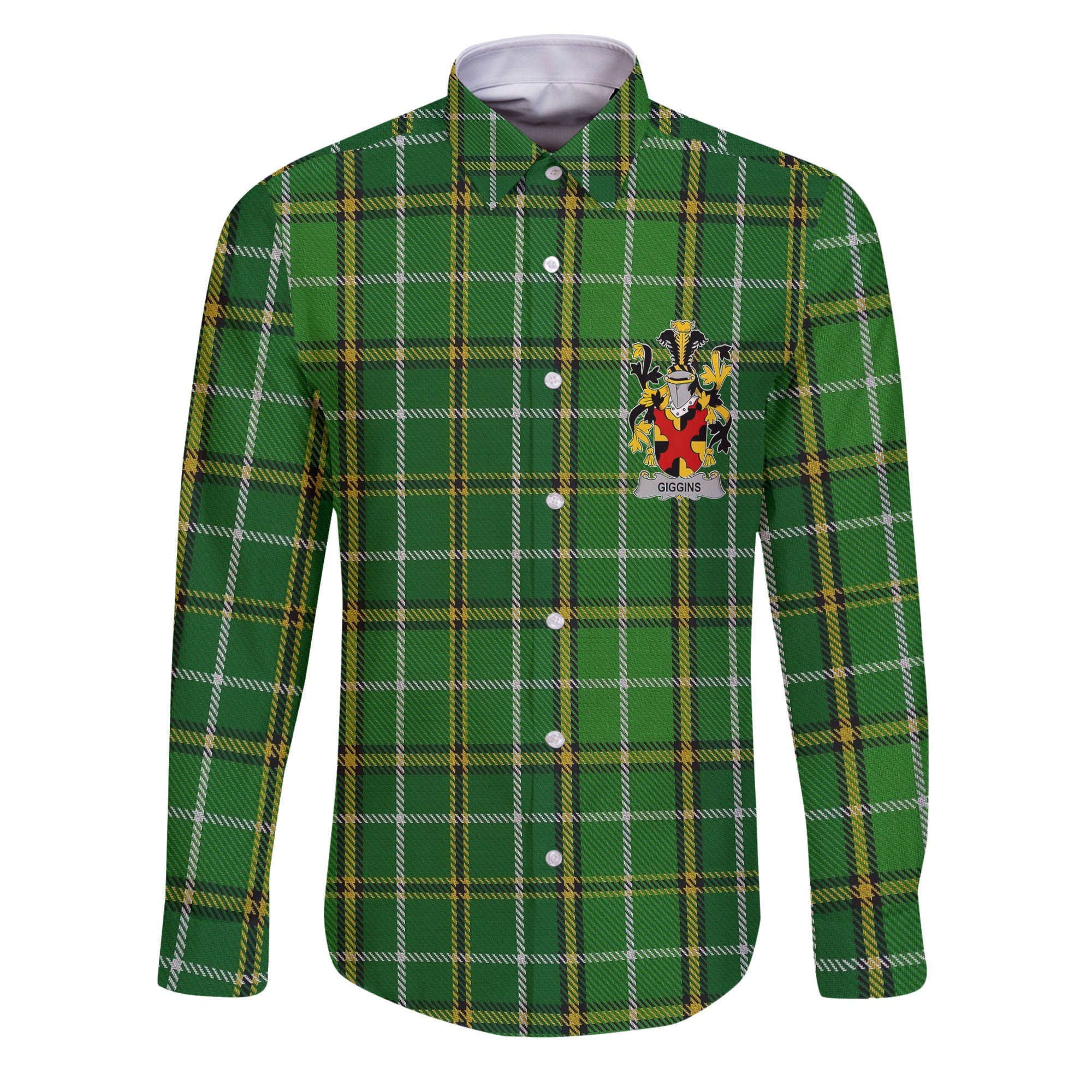 Giggins Long Sleeve Button Shirts Crest And National Plaid Style