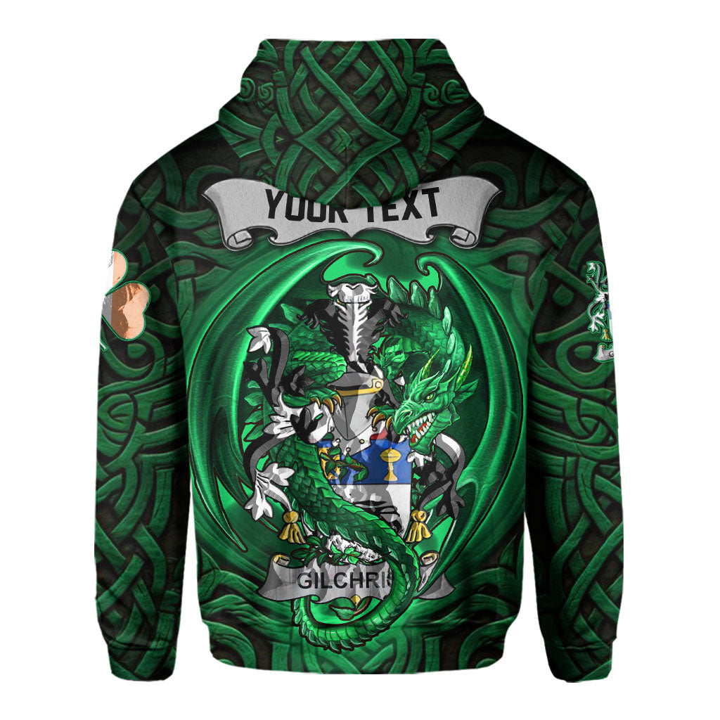 Gilchrist or McGilchrist Hoodies The Green Dragon Of Ireland Style