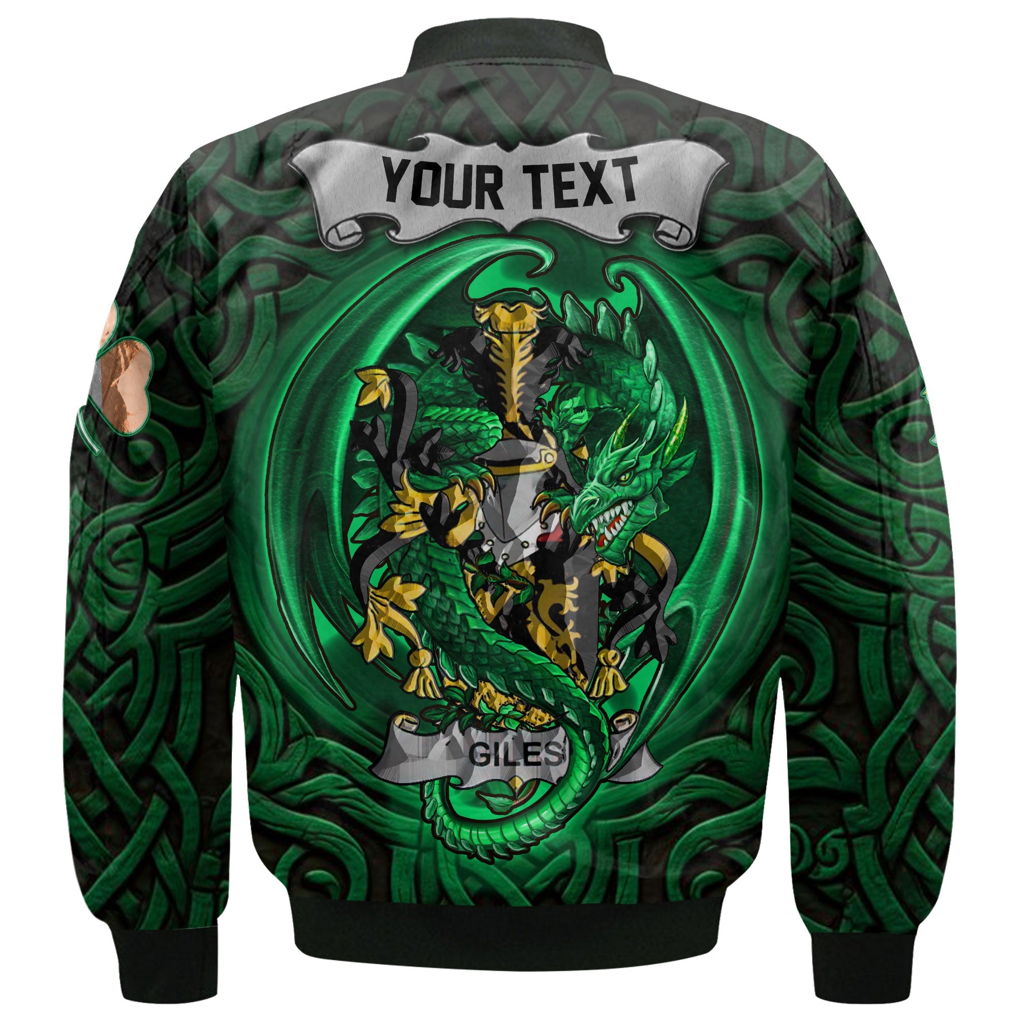 Giles or Gyles Bomber Jackets The Green Dragon Of Ireland Style