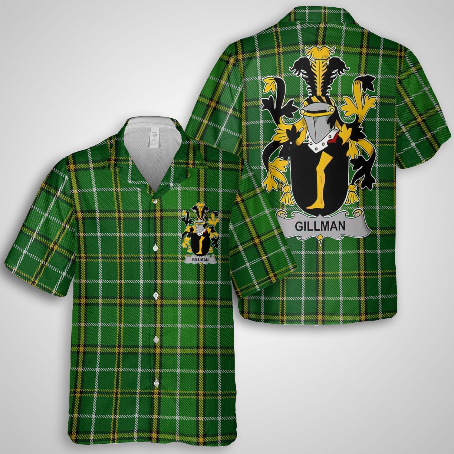 Gillman Hawaiian Shirts Crest And National Plaid Style