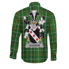 Gleeson or O Glissane Long Sleeve Button Shirts Crest And National Plaid Style