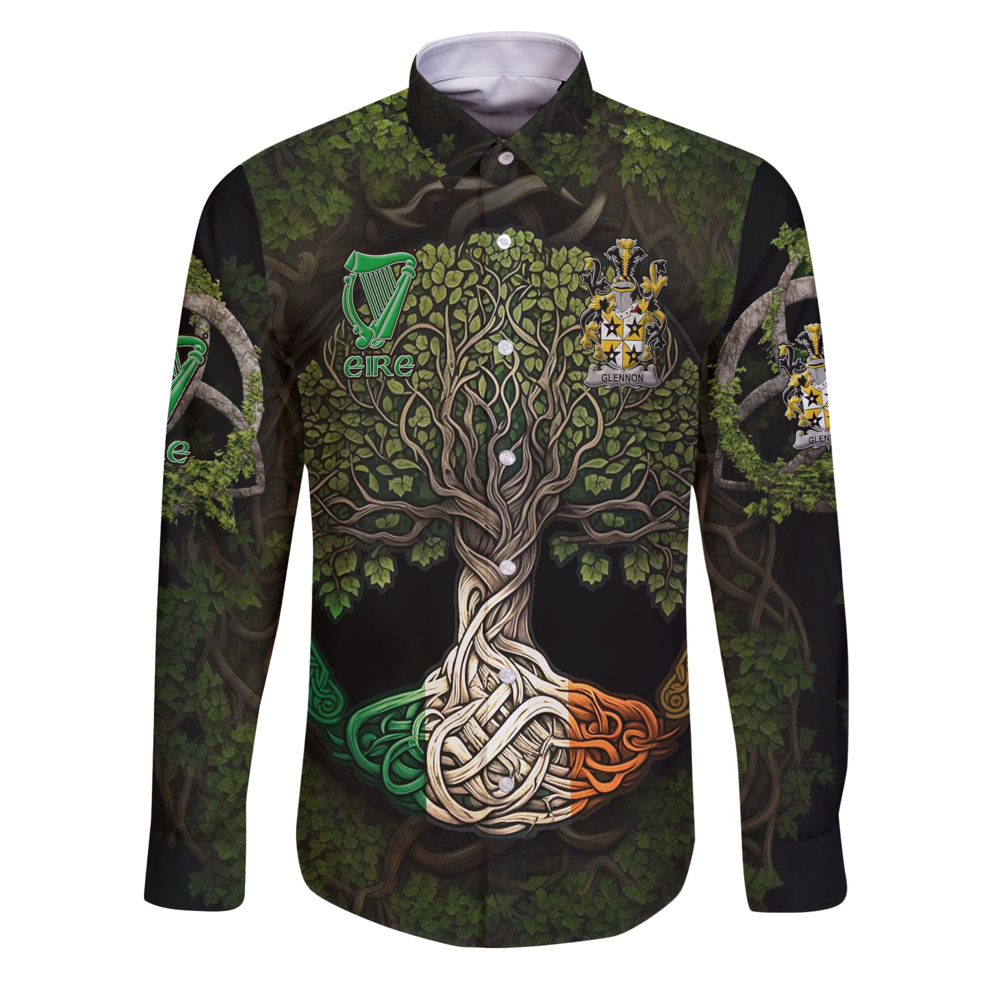 Glennon or Glenane Long Sleeve Button Shirts Ireland Is My Root Style