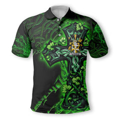 Glennon or Glenane Polo Shirts Celtic Cross And Dragon Style