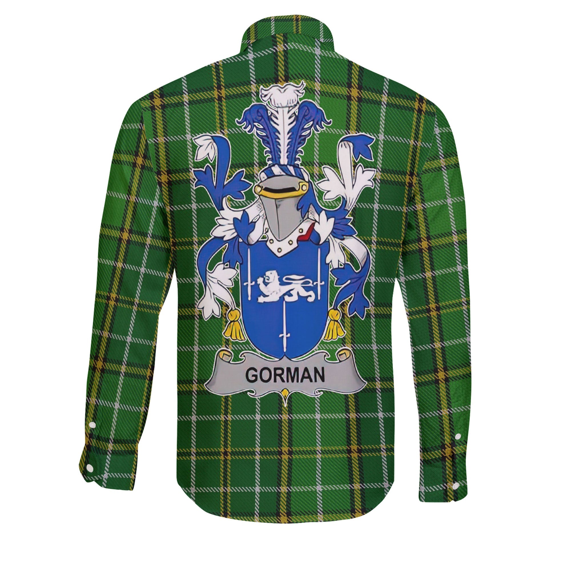 Gorman or McGorman Long Sleeve Button Shirts Crest And National Plaid Style