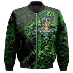 Graham or Grahan Bomber Jackets Celtic Cross And Dragon Style