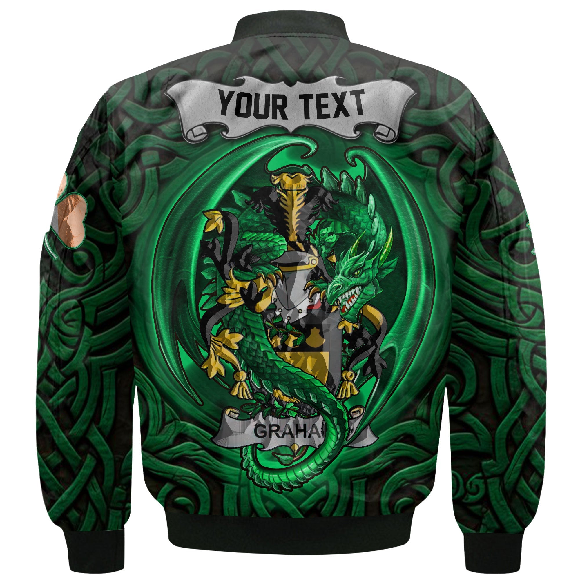 Graham or Grahan Bomber Jackets The Green Dragon Of Ireland Style