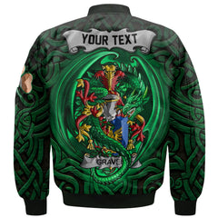 Graves or Greaves Bomber Jackets The Green Dragon Of Ireland Style