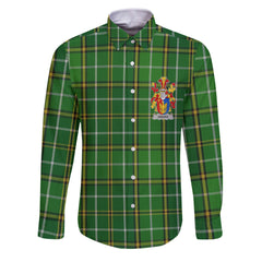 Graves or Greaves Long Sleeve Button Shirts Crest And National Plaid Style