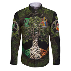 Graves or Greaves Long Sleeve Button Shirts Ireland Is My Root Style