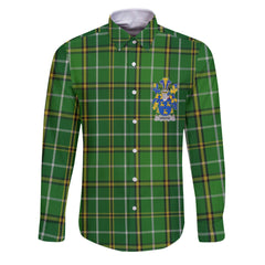 Greene Long Sleeve Button Shirts Crest And National Plaid Style