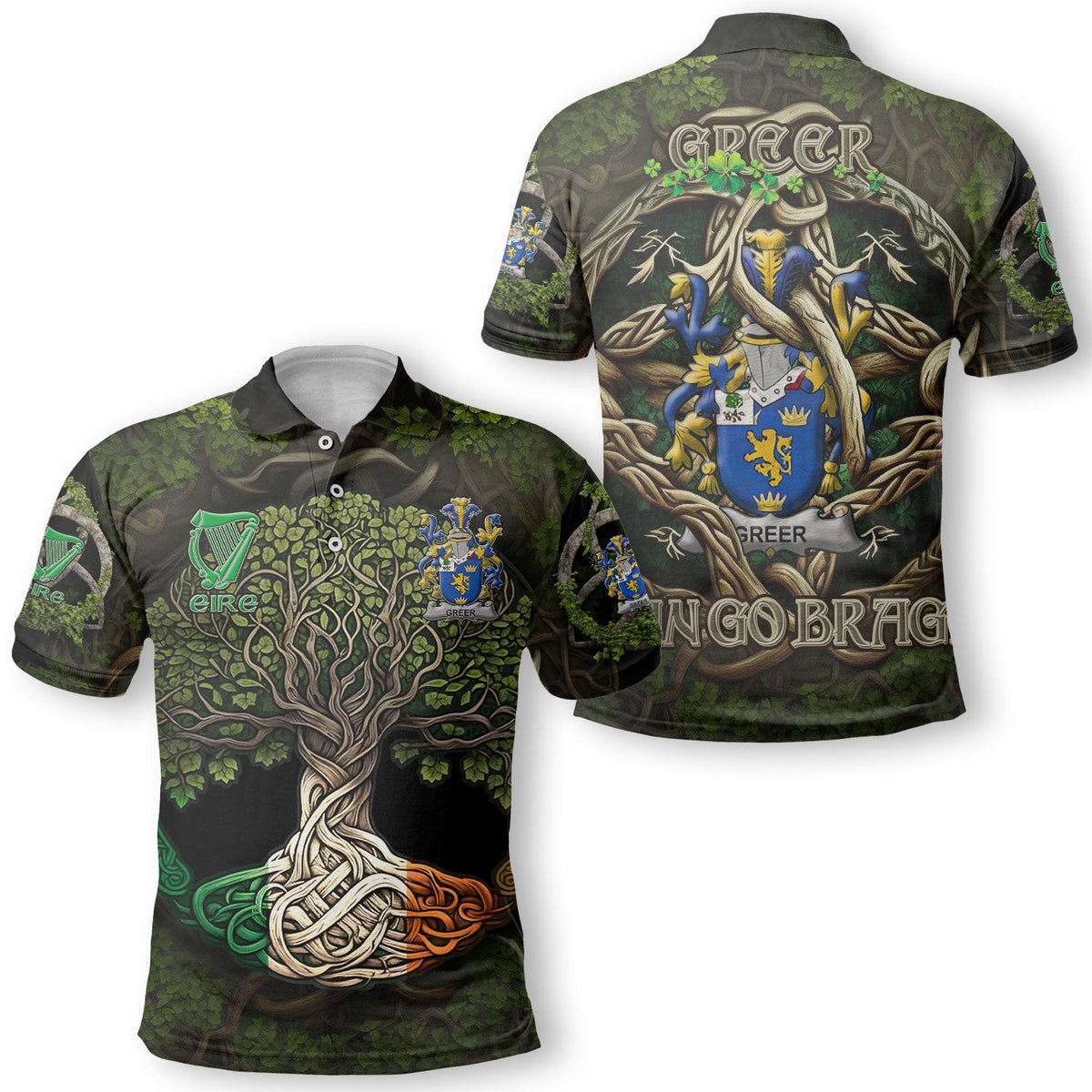 Greer Polo Shirts Ireland Is My Root Style