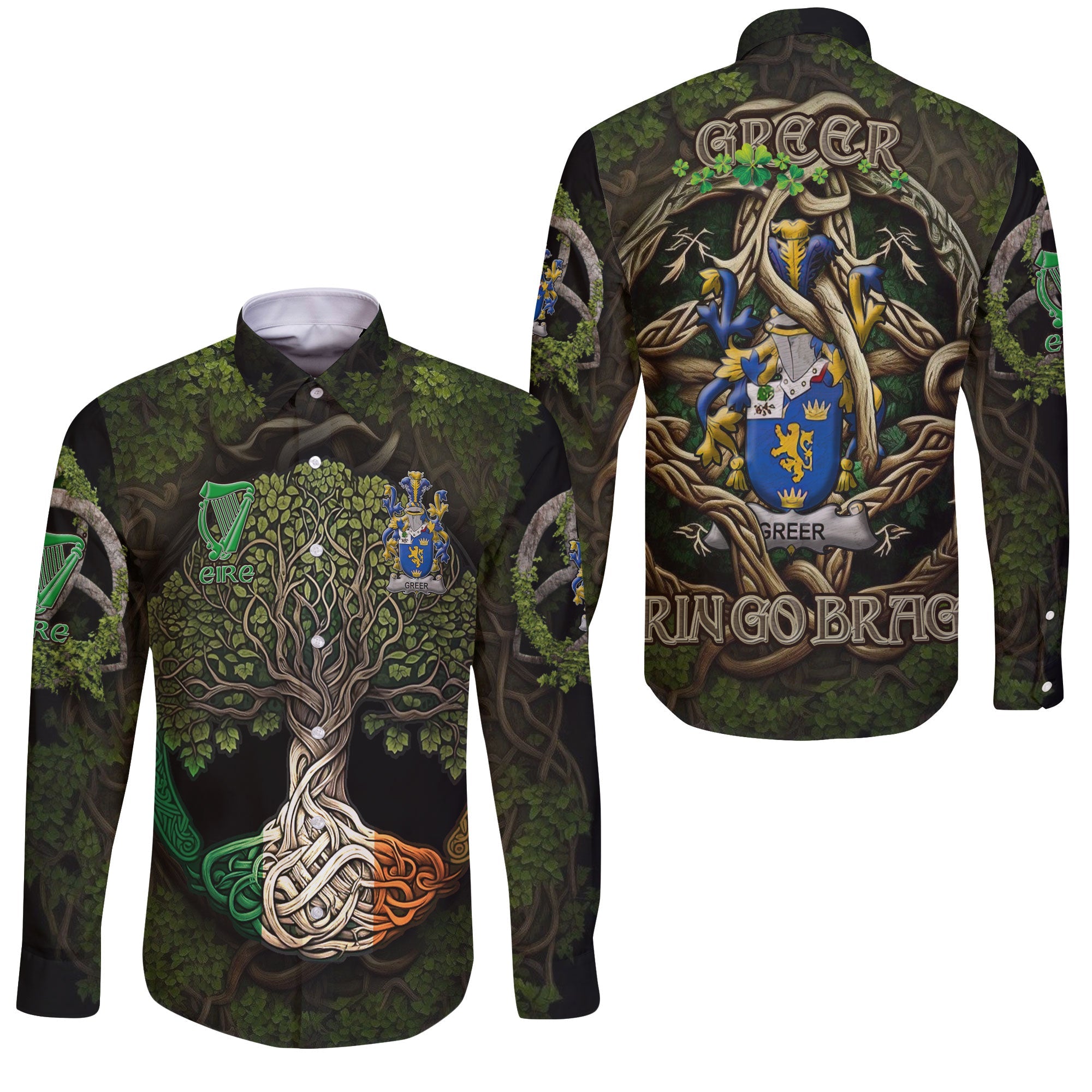 Greer Long Sleeve Button Shirts Ireland Is My Root Style