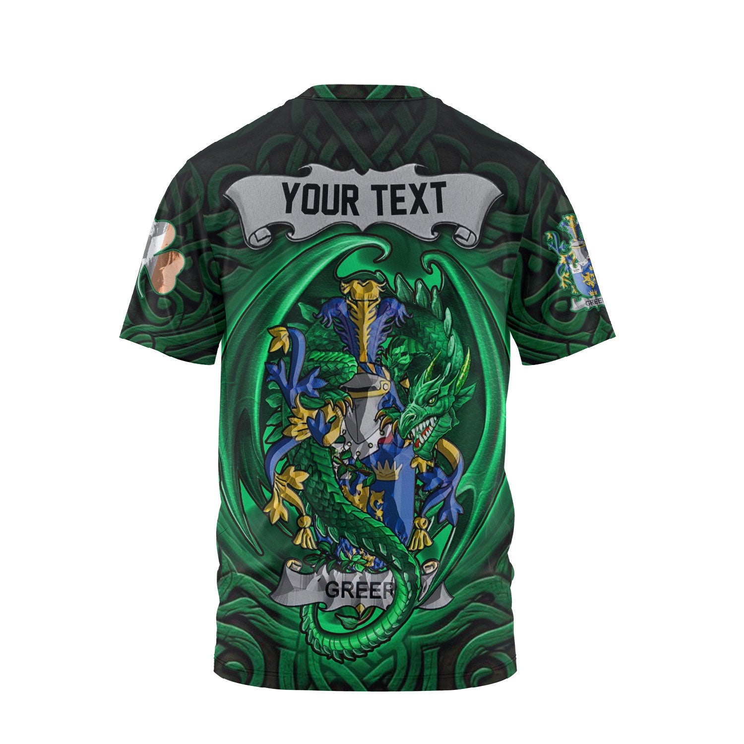 Greer T-Shirts The Green Dragon Of Ireland Style