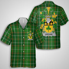 Grehan or O Greaghan Hawaiian Shirts Crest And National Plaid Style