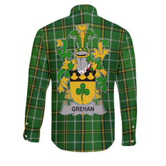 Grehan or O Greaghan Long Sleeve Button Shirts Crest And National Plaid Style