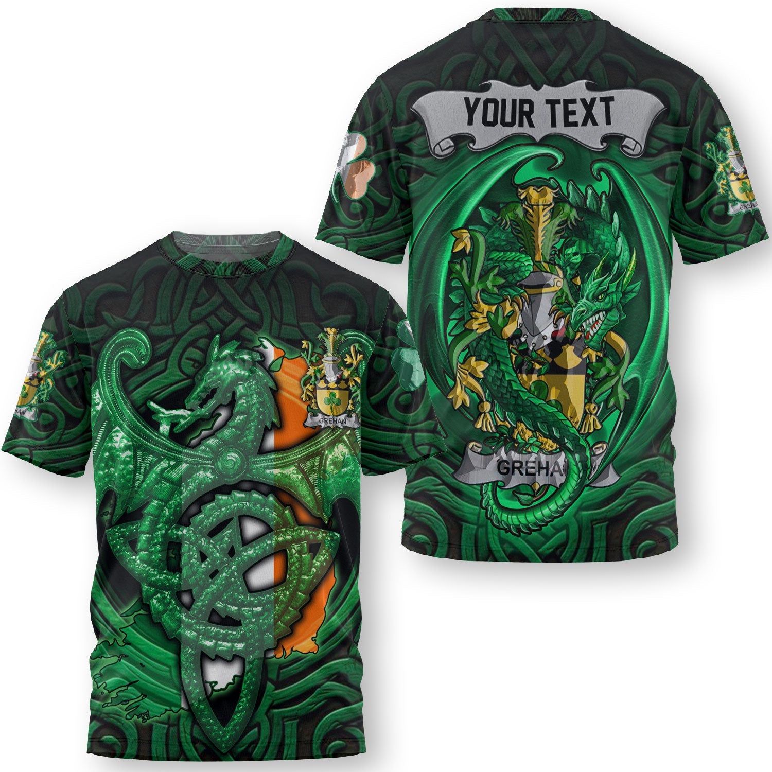 Gregory T-Shirts The Green Dragon Of Ireland Style