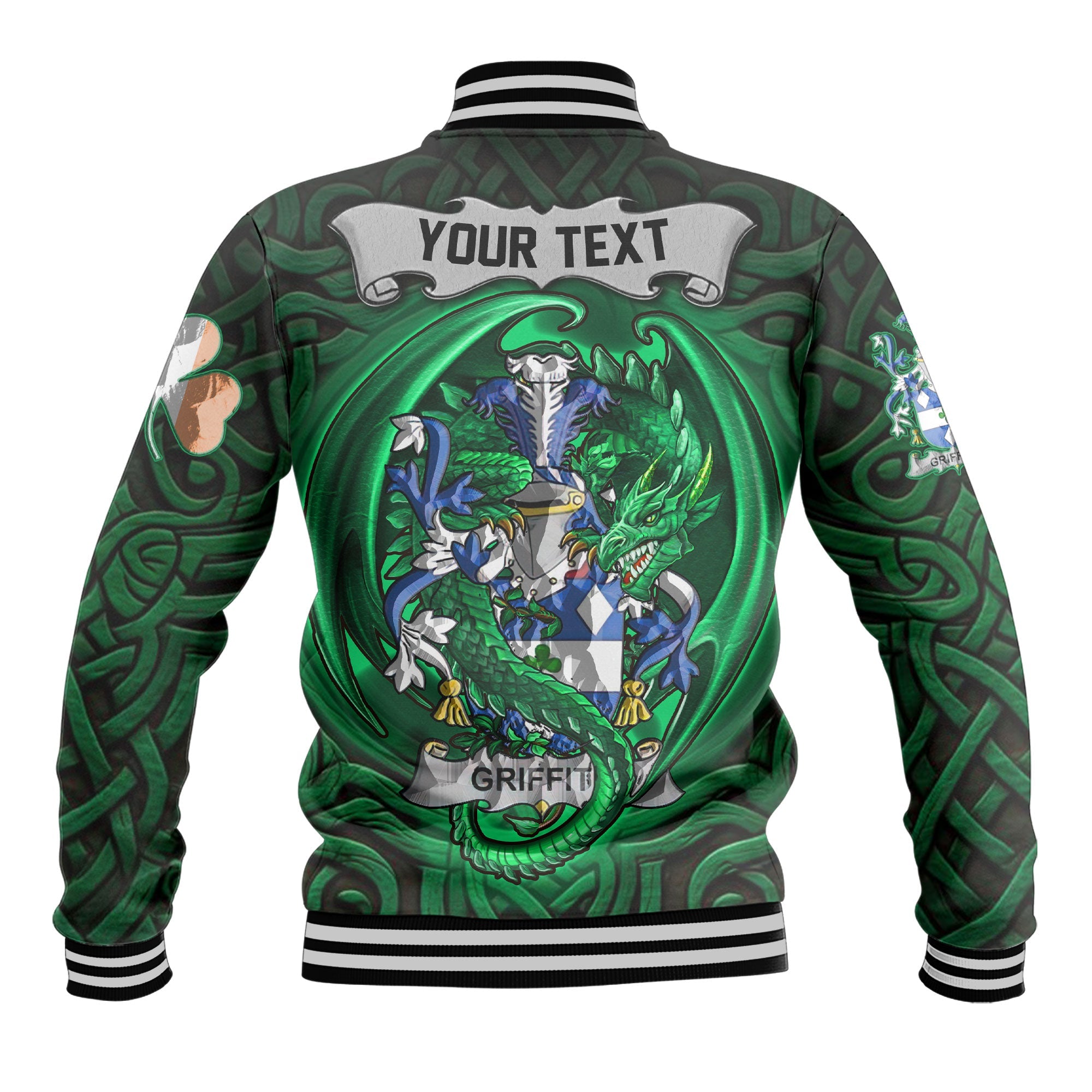 Griffith Baseball Jackets The Green Dragon Of Ireland Style