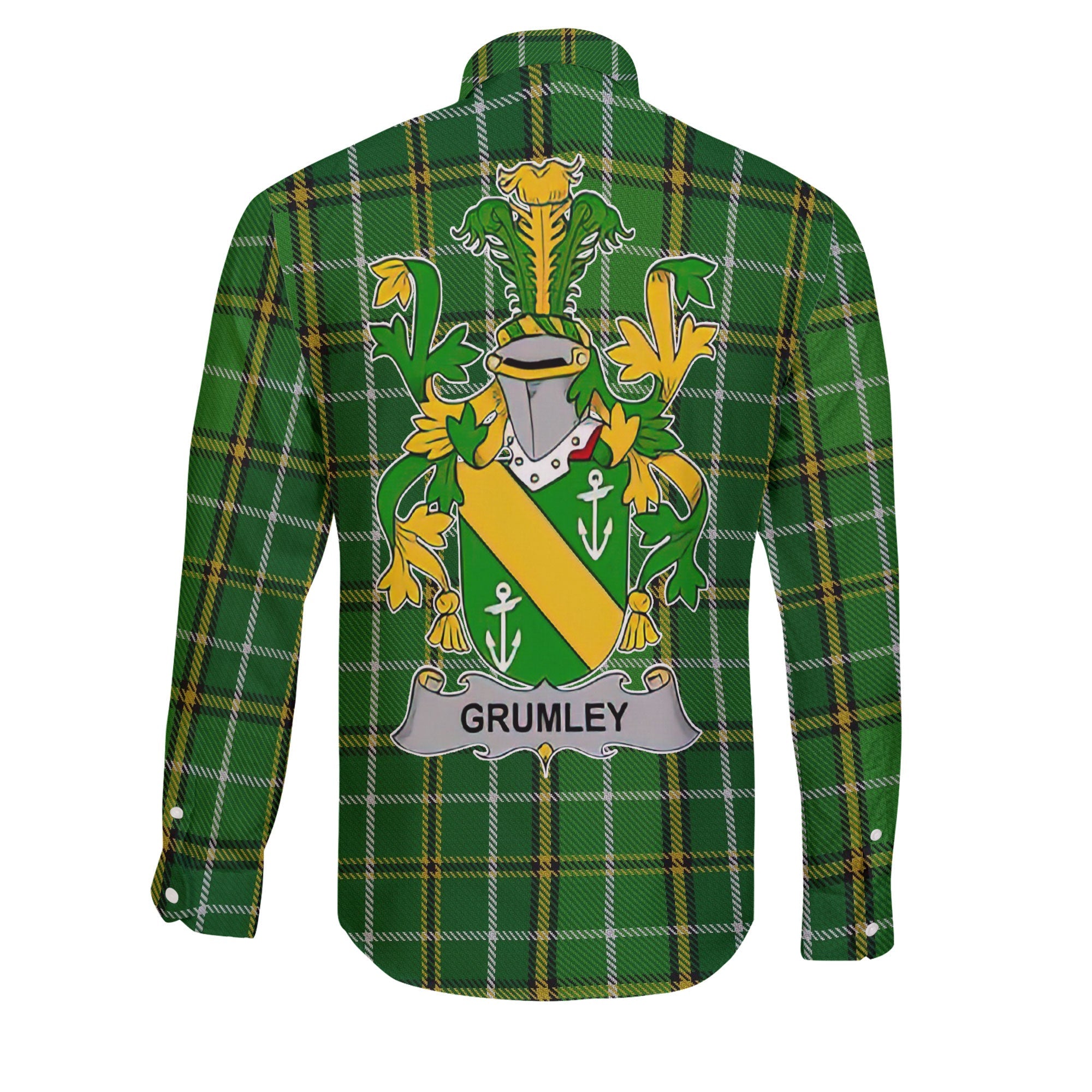 Grumley Long Sleeve Button Shirts Crest And National Plaid Style