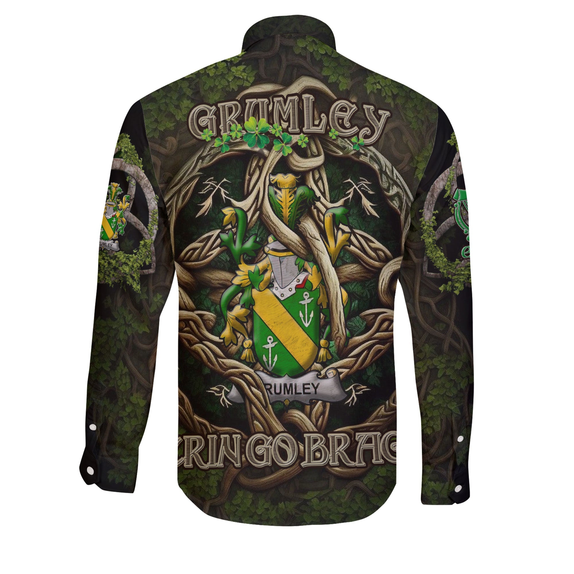 Grumley Long Sleeve Button Shirts Ireland Is My Root Style