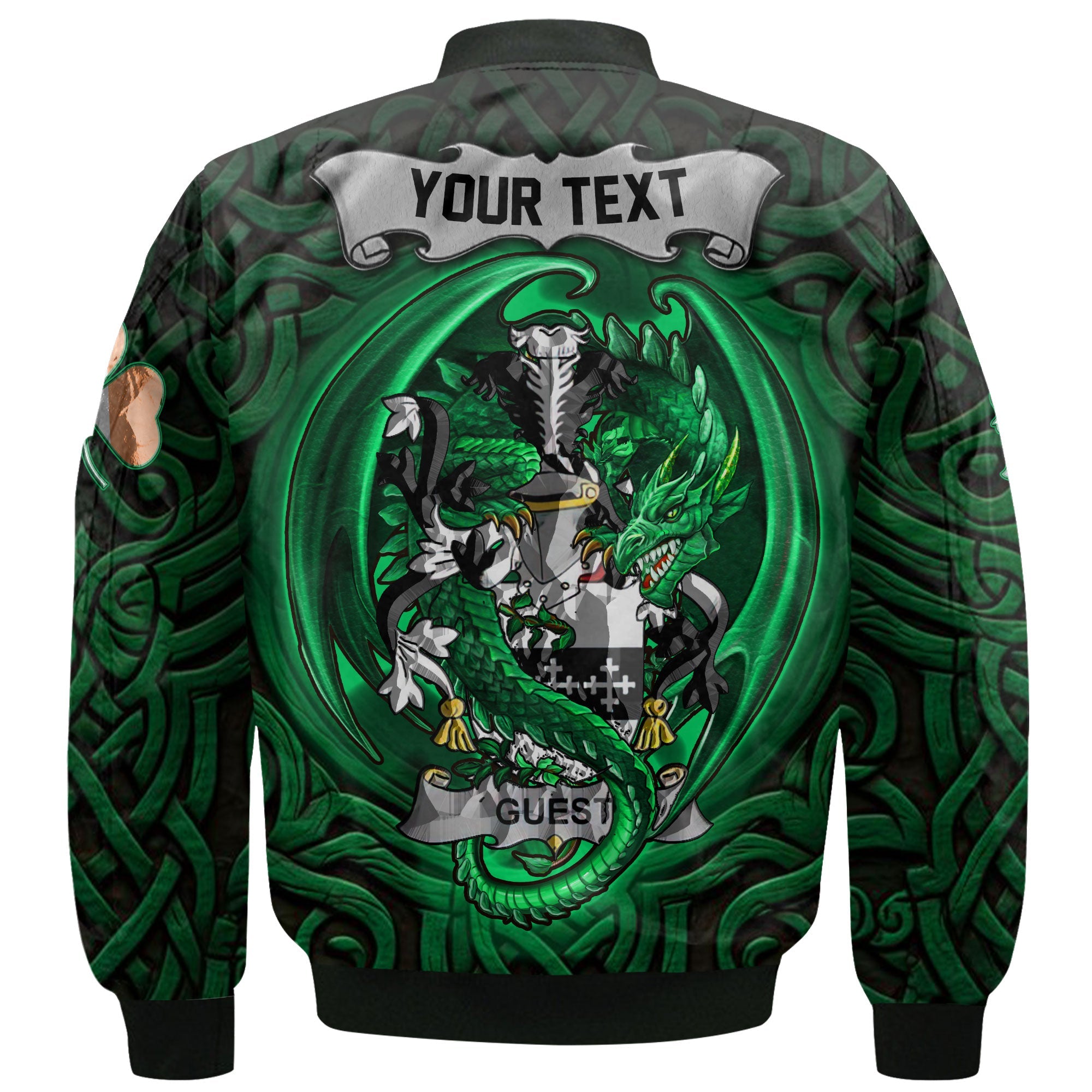 Guest Bomber Jackets The Green Dragon Of Ireland Style